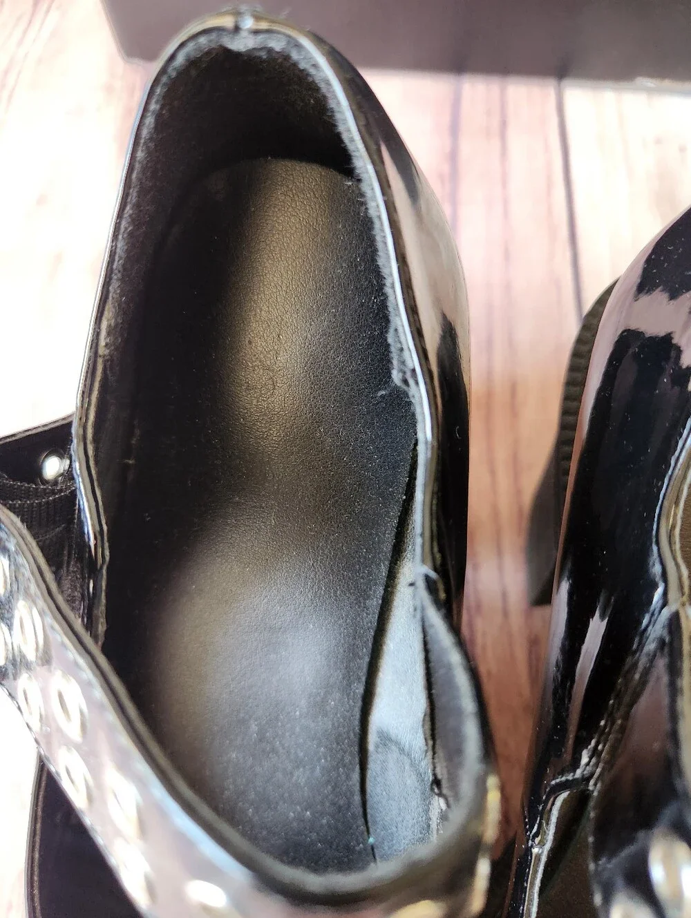 Torrid Women's Black Patent Mary Jane Heels Goth Punk Chunky Shoes 8.5 Y2K